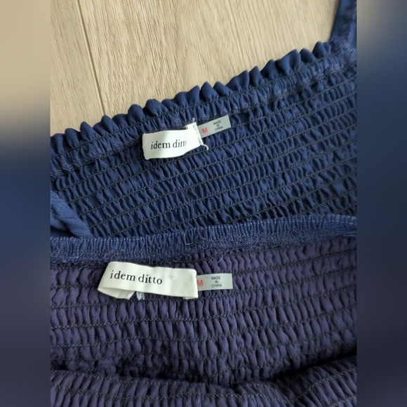 idem ditto off-the-shoulder smocked crop top with a matching ruffled mini skirt - Picture 6 of 8